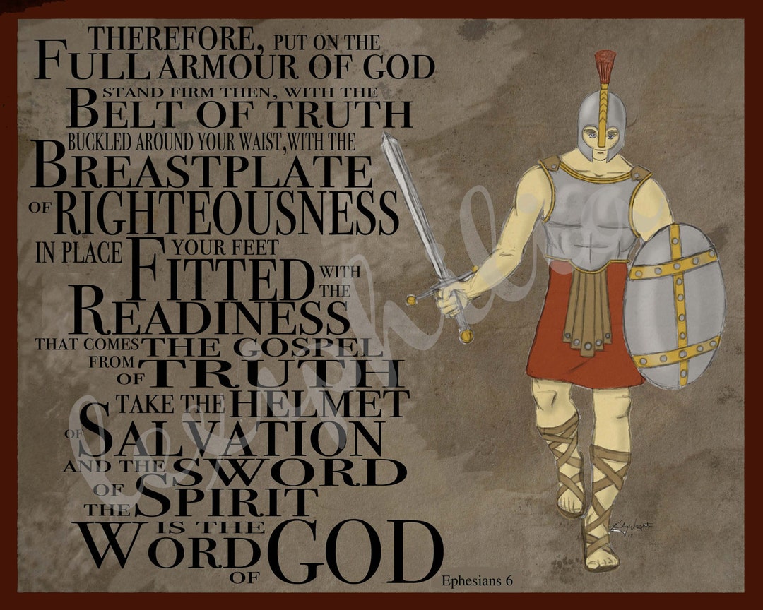 Armour of God PRINTABLE- Wall Print - Children's Print - Ephesians 6 ...