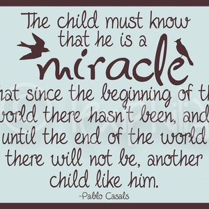 Nursery print The child is a miracle Boy Nursery bird wall decor art baby gift image 2