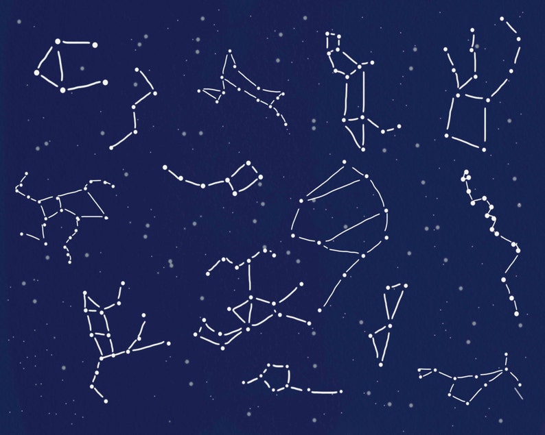 Kindergarten Drucken Sterne und Sternbilder Orion Pisces | Etsy