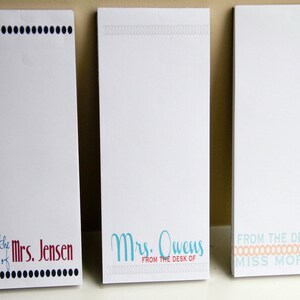 Personalized Teacher Notepads - Set of 3 - From the Desk of ...