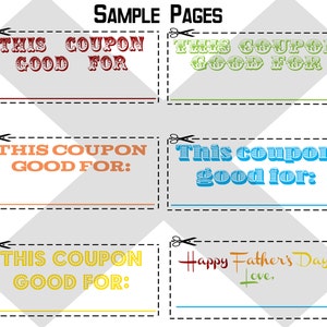 Father's Day Gift Dad's Coupon Book 12 coupon notepad gift for dad fill in image 3