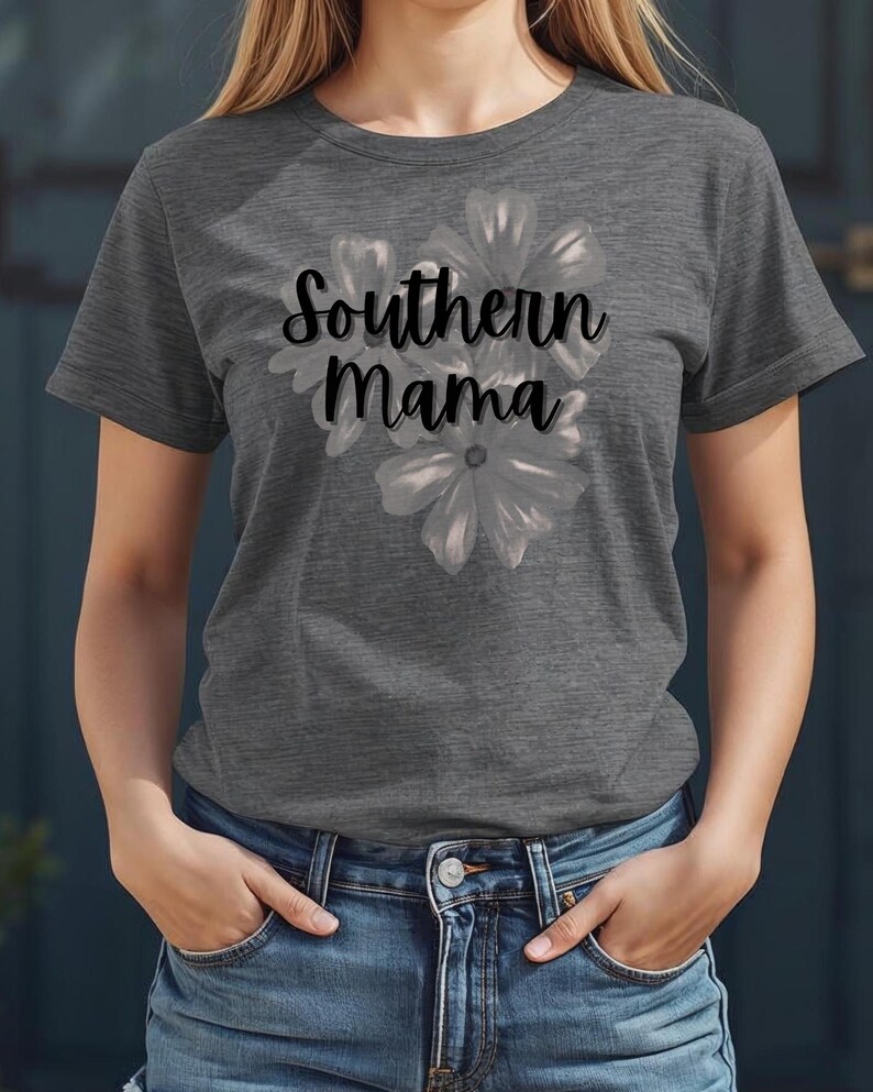 Southern Mama T-Shirt | Soft Cotton Tee, Southern Saying, DTG Print image 3