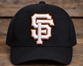 SF Baseball Cap Design, reliëfborduurwerk, satijnsteeklogo, sportief borduurbestand