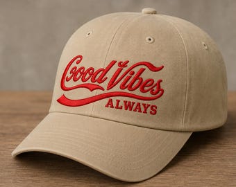 Borduurpatroon 'Good Vibes Always', petontwerp met satijnsteek, plat bestand, digitale download voor pet