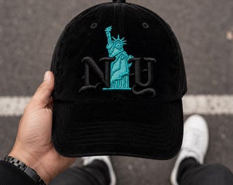 NY Statue of Liberty Cap Design, 3D Puff Embroidery, Streetwear Machine File, DST PES