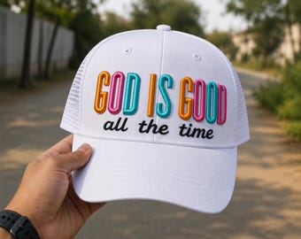 God is altijd goed 3D-borduurpatroon met reliëf | Borduurbestand voor een christelijke pet