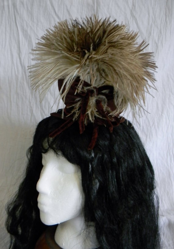 1940's woman's hat with ostrich feathers