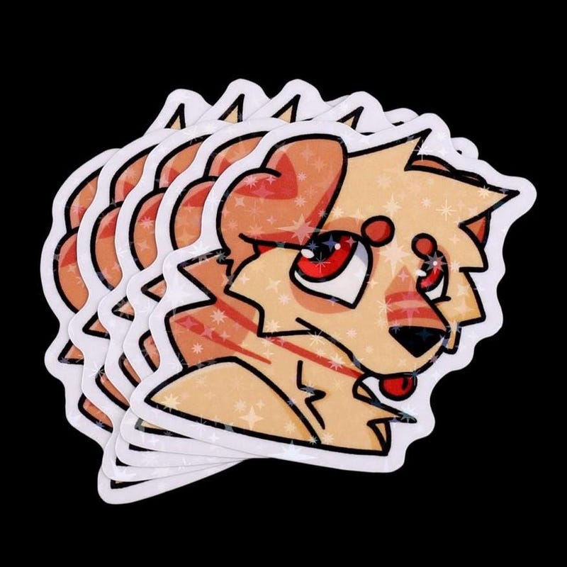 Furry Howl Sticker Furry Stickers - Etsy