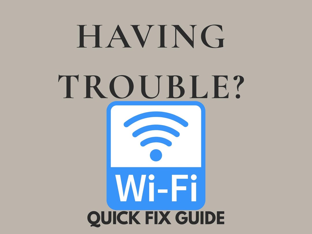 Quick Fix Guide Airbnb Wifi Quick Fix Guide, Guest Internet Instructions (canva ...