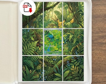 Pokemon Bulbasaur Binder Art | 151 Extended Art for 9 Pocket Binder | TCG Card Display | Printable PDF | (Digital Download)