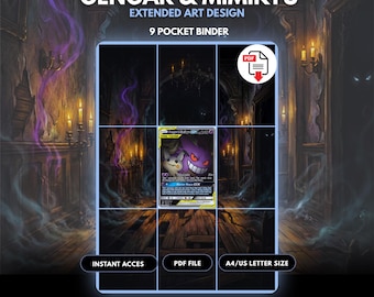 Mimikyu Gengar Extended Art | Pokemon Inspired Art for 9 Pocket Binder | (Digital Download)