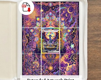 Umbreon Prismatic Evolutions Extended Art Print | Pokemon Artwork for 9 Pocket Binder | TCG Card Display | Printable PDF (Digital Download)