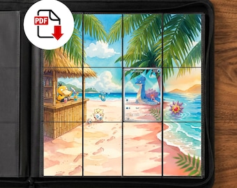Misty's Lapras Extended Art | Pokemon Inspired Art for 12 Pocket Binder | (Digital Download)