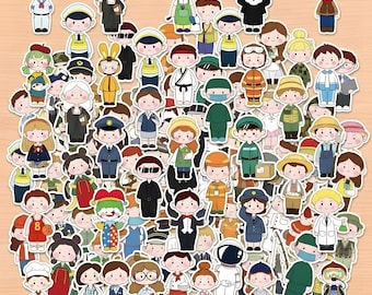 51pcs Occupation Stickers,Healthcare Worker Decals for Laptop, Water Bottle,Job Clipart