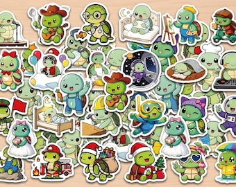 50pcs Tortoise Sticker,Funny Sticker,Laptop Sticker,Water Bottle Sticker,Notebook Sticker