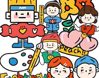 40pc Workers Stickers,Fun Cartoon Stickers,Toys for Kids Boys and Girls,Set Laptop Diary Bottle Stickers