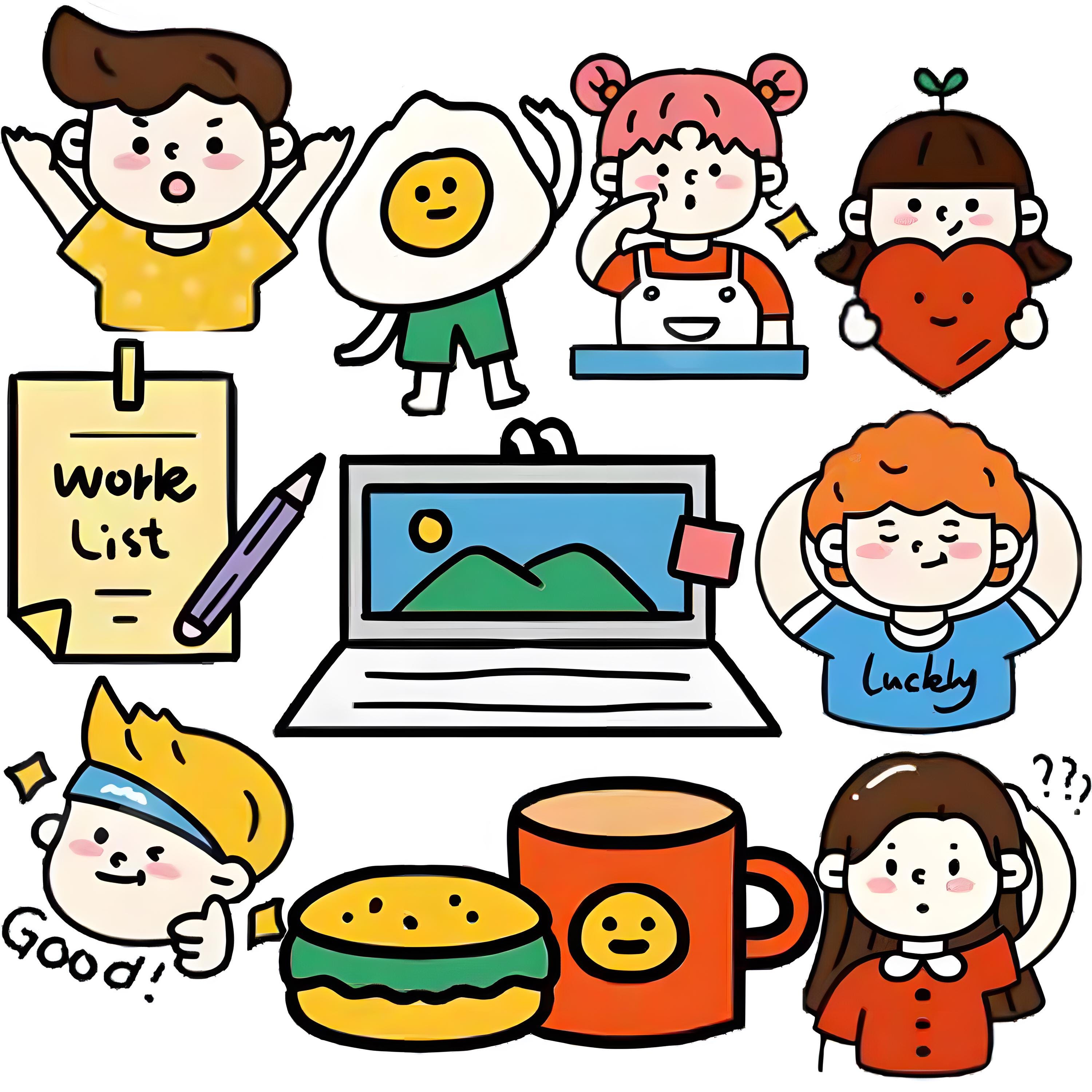 40pc Workers Stickers,fun Cartoon Stickers,toys for Kids Boys and Girls ...