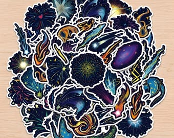 50pcs Starry Fireworks Stickers,Pretty stickers,Kawaii Stationary,Scrapbook Sticker,Sticker Set