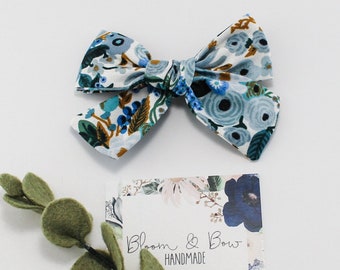 Rifle Paper Co. Stoff Haarschleife | Gartenparty Blumen Haarband oder Scrunchie