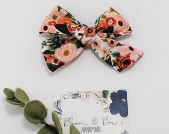 Blumen Haarschleife | Rifle Paper Co Gartenparty-Stoff