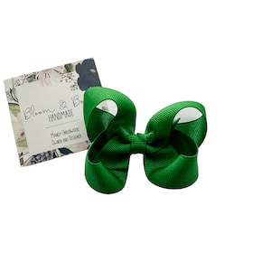 Emerald Green Hair Bow | Shades of Green| Green Headband with Bow | Solid Color Hair Bow Baby Toddler Girl | Emerald Green Color Hair Bow