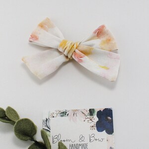 Sunset Stripe - Hand Tied Fabric Hair Bow Headband or Scrunchie - Mommy and Me - Nylon Headband - Pigtails - Newborn Baby Toddler Girl