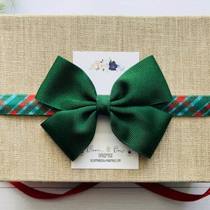 Plaid Headband | Christmas Headband | Red and Green Plaid