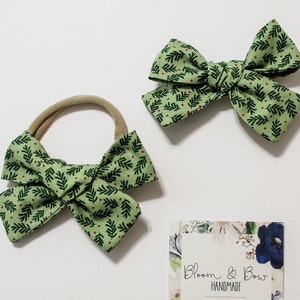 Christmas Hair Bow | Christmas Headband | Christmas Green Bow