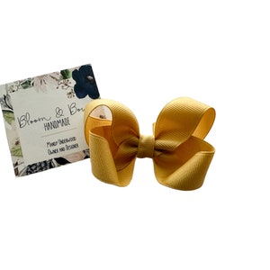 Lemonade Yellow Hair Bow | Shades of Yellow | Yellow Headband with Bow | Solid Color Hair Bow Baby Toddler Girl | Yellow Color Hair Bow