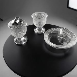 ★★★Lalique ラリック フランス 　 　Lionシガレッホルダー。 Lion by Lalique France Crystal 5 3/4
