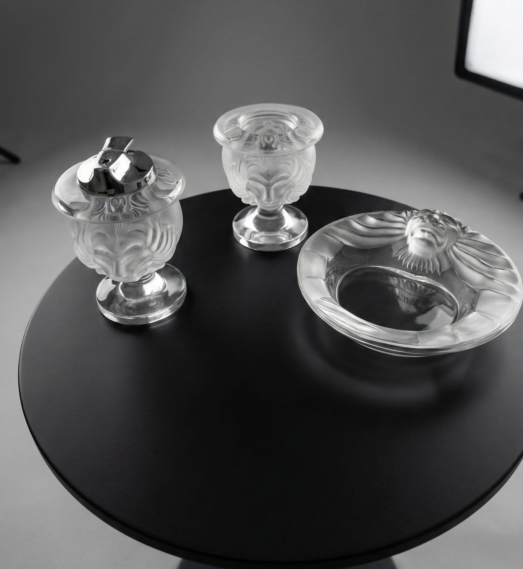 Lalique Crystal ラリック　ライオン　ヘッド　灰皿　未使用　美品 Lalique Lion Head - Etsy