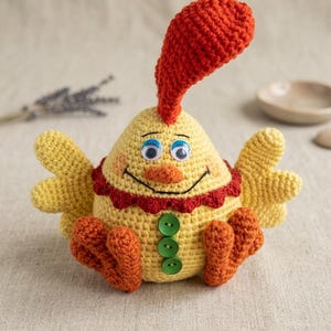 Gallito de Pascua Petya - tejido a crochet.