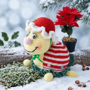 Tartaruga invernale Fiocco di neve amigurumi