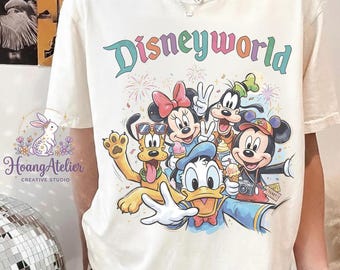 Disney World Friends Shirt, Mickey Minnie Donald Goofy Pluto Tee, Disney Family Trip Shirt, Magic Kingdom Vacation Tee, Cute Cartoon Shirt