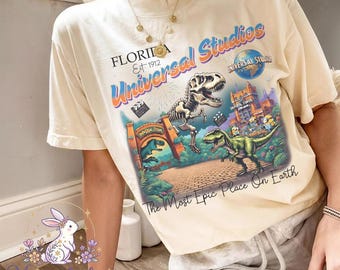 Universal Studios Florida Dinosaur Tee, Retro Theme Park Vacation Shirt