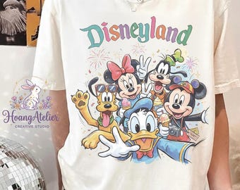 Disneyland Friends Shirt, Mickey Minnie Donald Goofy Pluto Tee, Disneyland Family Trip Shirt, Disney Vacation Tee, Magic Kingdom Style Shirt