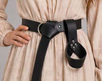 Cinturón de disfraz medieval, accesorio para la cintura de feria renacentista, cinturón de cuero para LARP, regalo de atuendo histórico