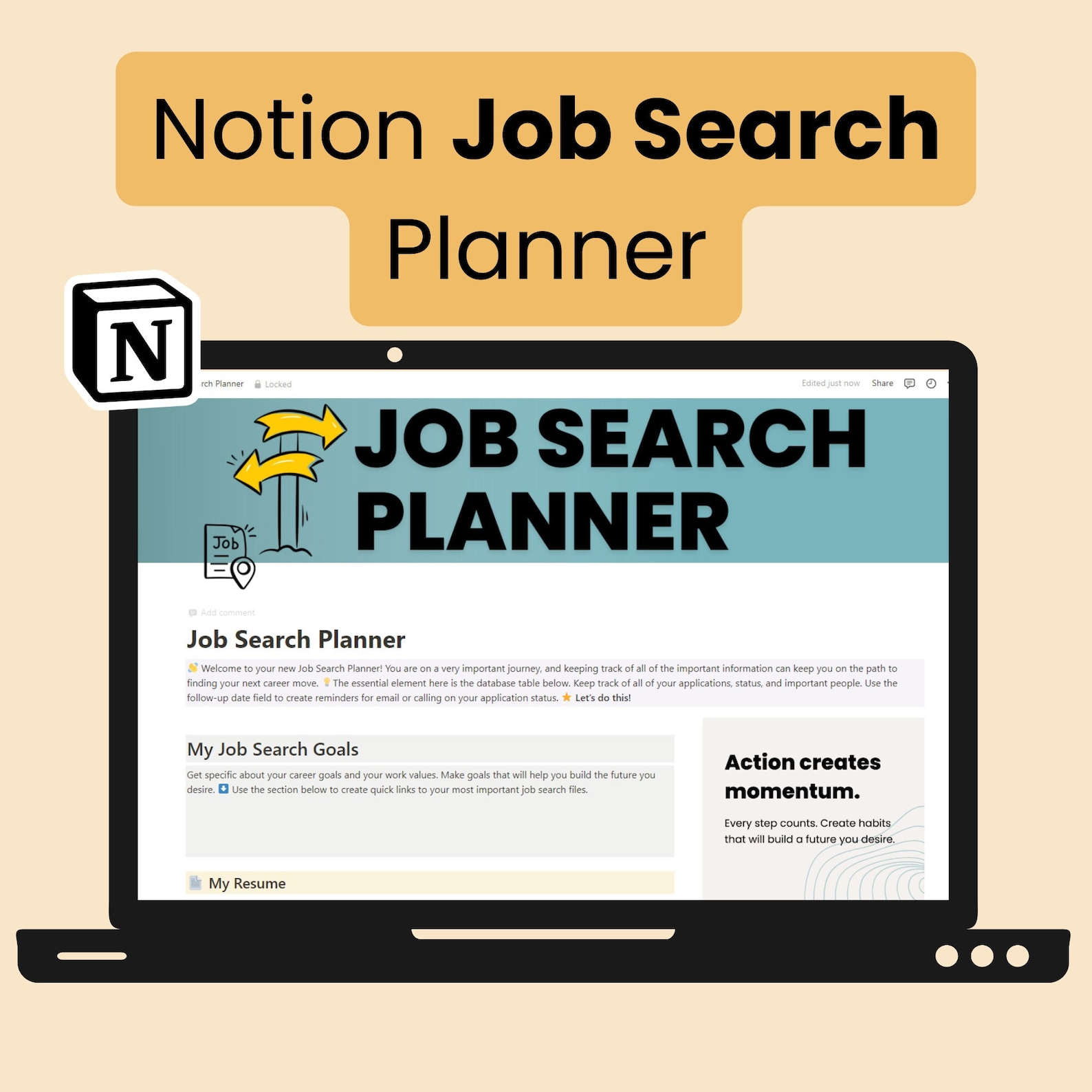 Notion Job Search Planner Template Job Search Tracker, Planner Notion Job Search Planner Template Job Search Tracker, Planner