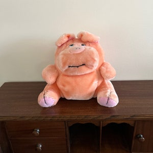 Pig Mattel Emotions 1980s plush 8” at VelmasVintageToys