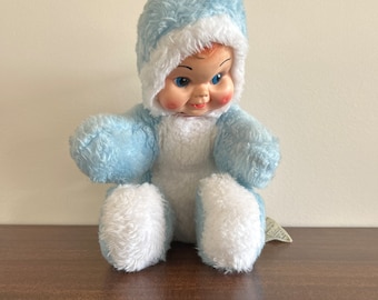 Vintage Jestia, Japan, Stuffed Monkey Doll With Rubber Face