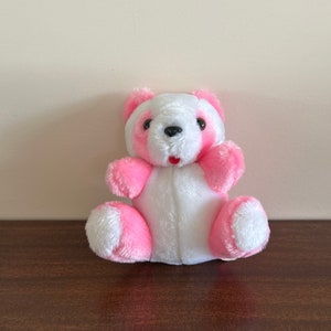 Vintage pink bear 7” plush at VelmasVintageToys