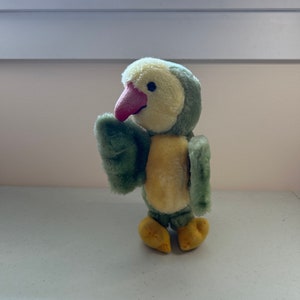 Parrot green 9” Dakin 1981 plush at VelmasVintageToys