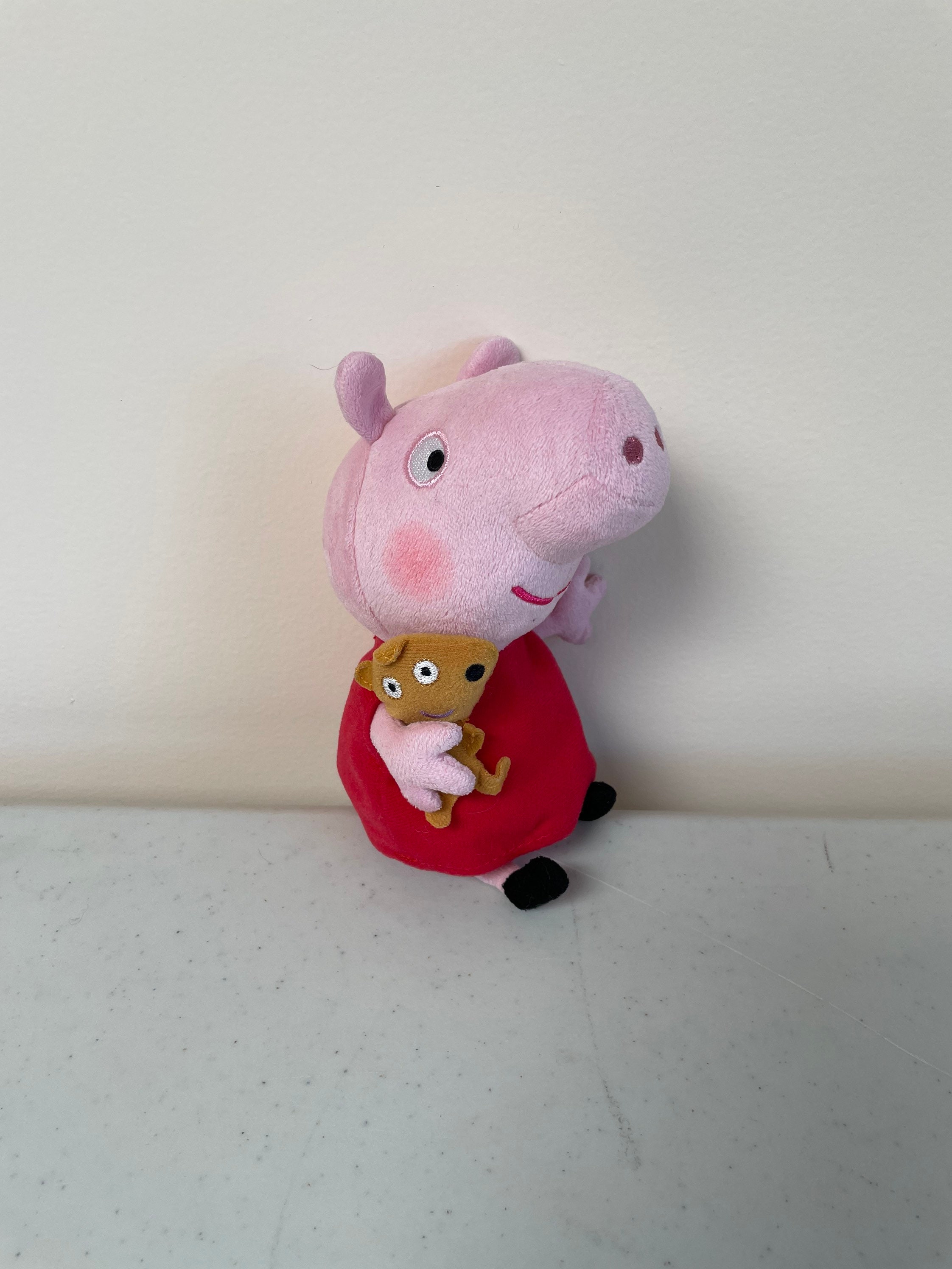 Peppa Pig With Teddy the Bear Plush at Velmasvintagetoys Etsy UK