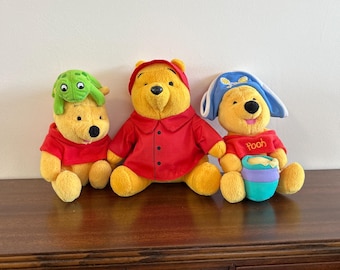 Winnie the Pooh plush toys 6-7” long at VelmasVintageToys