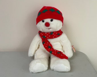 Snowboy the snowman beanie baby 14.5” at VelmasVintageToys