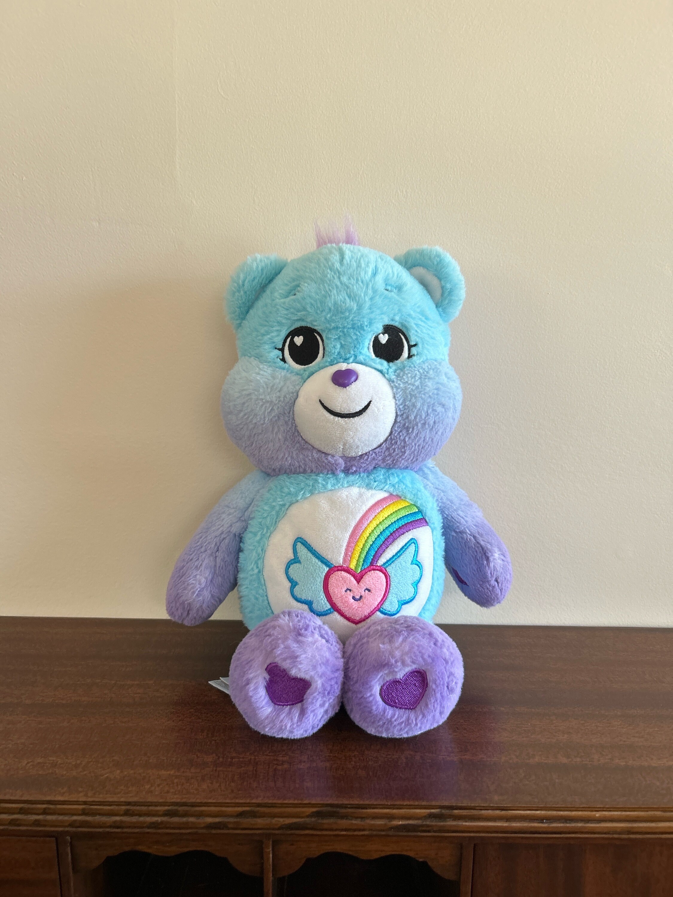 Cartoon Purple Care Bear With Milkshake Name 2006 ❤ CARE BEARS