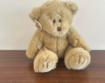 Tan bear Ganz 7” seated teddy 1990s at VelmasVintageToys