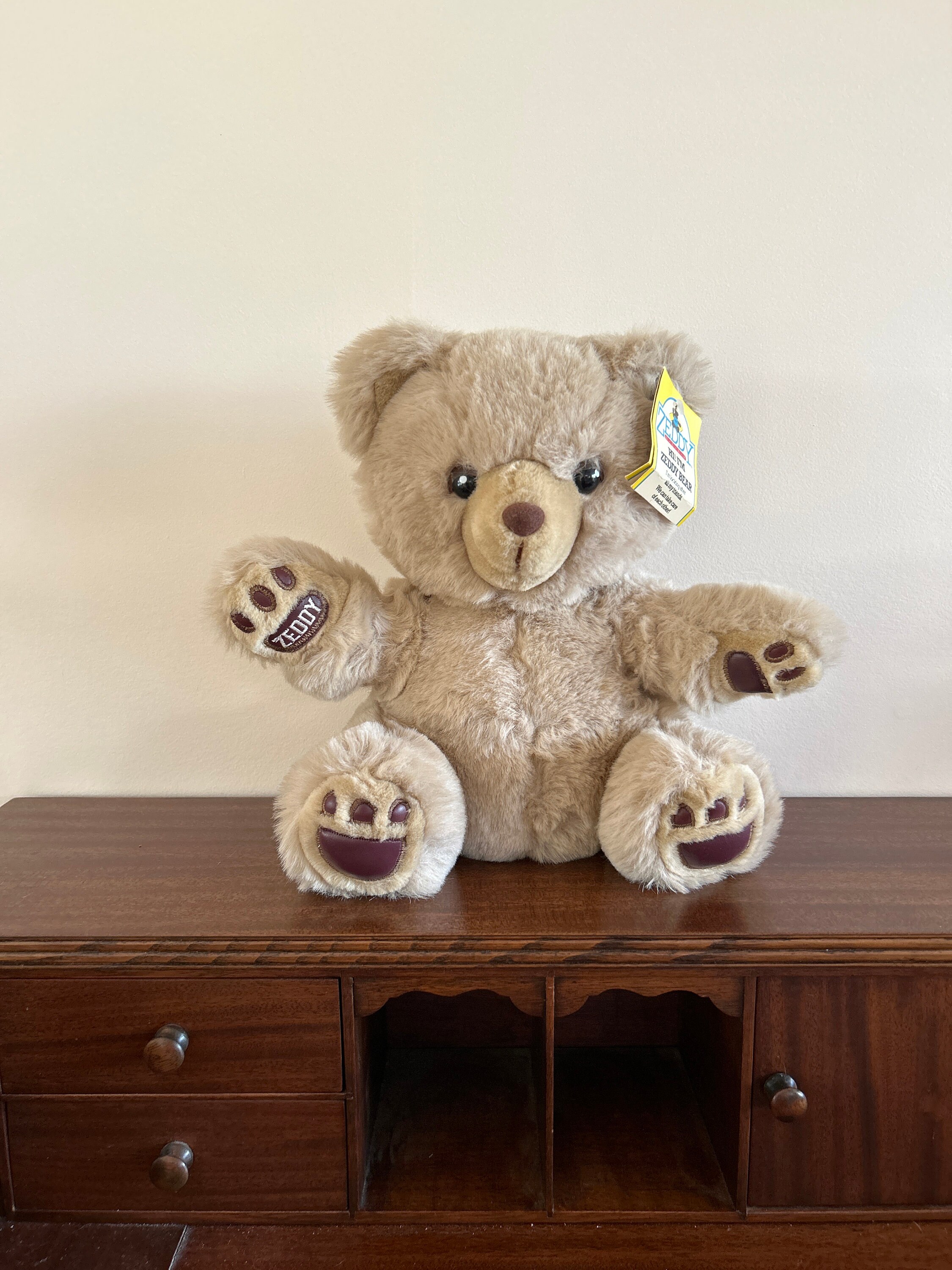 Zeddy the Zellers Mascot Teddy Bear 12” Plush at Velmasvintagetoys