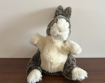 Conejo holandés bebé de peluche de títere Folkmanis de 10" en VelmasVintageToys