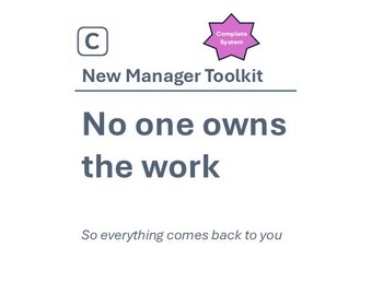 New Manager Toolkit | Leadership System for First-Time Managers | Delegation, Feedback, Coaching & Prioritization